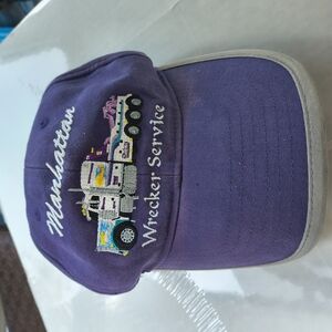 Purple Kids Cap with Embroidered Truck Design